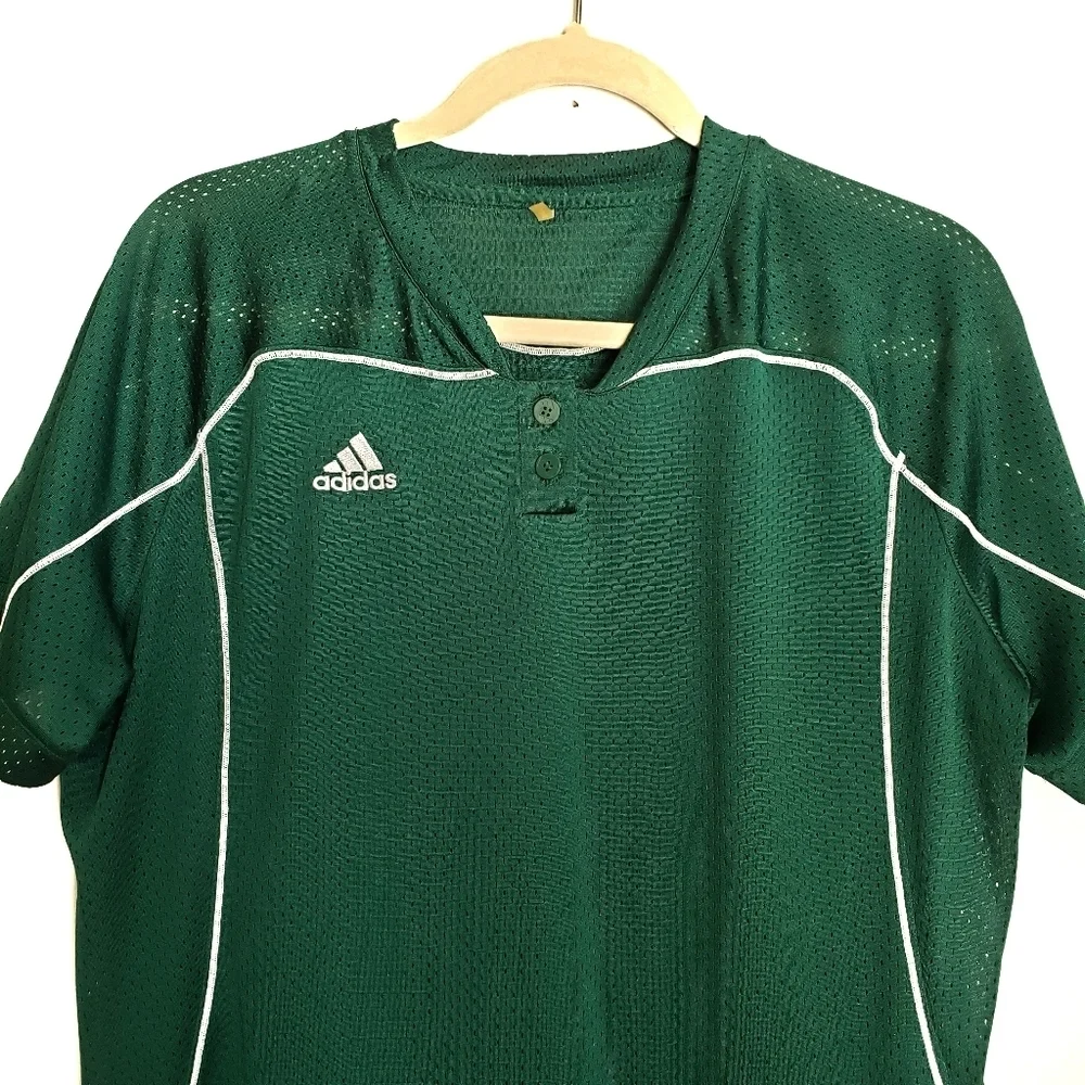 Adidas Jersey Top Womens XL Green My Son Short Sleeve - Picture 2 of 4